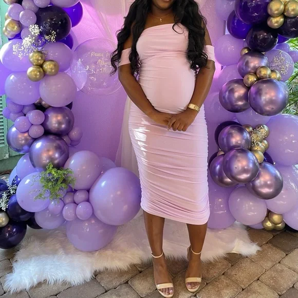 white christmas dresses All The Best Lavender Purple Scalloped Dress – Shop the Mint main image 0